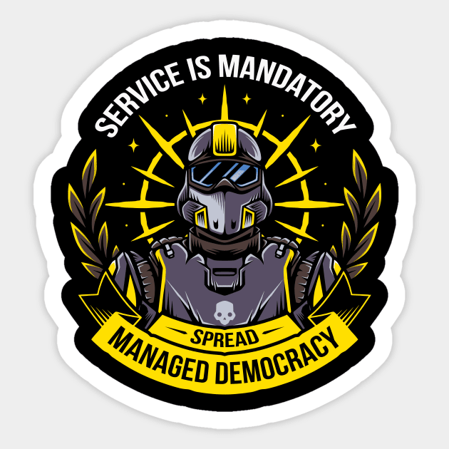 Spreading Democracy Sticker by Alundrart